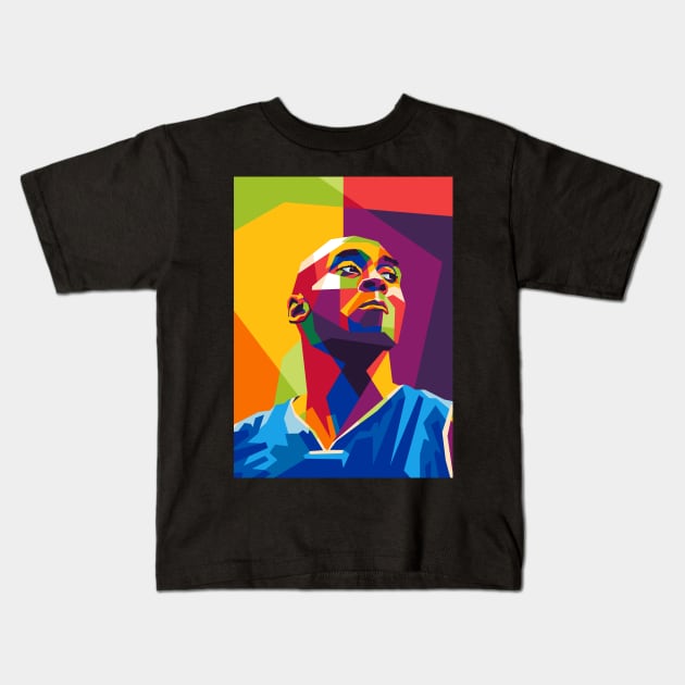 lakers bryant wpap Kids T-Shirt by cool pop art house